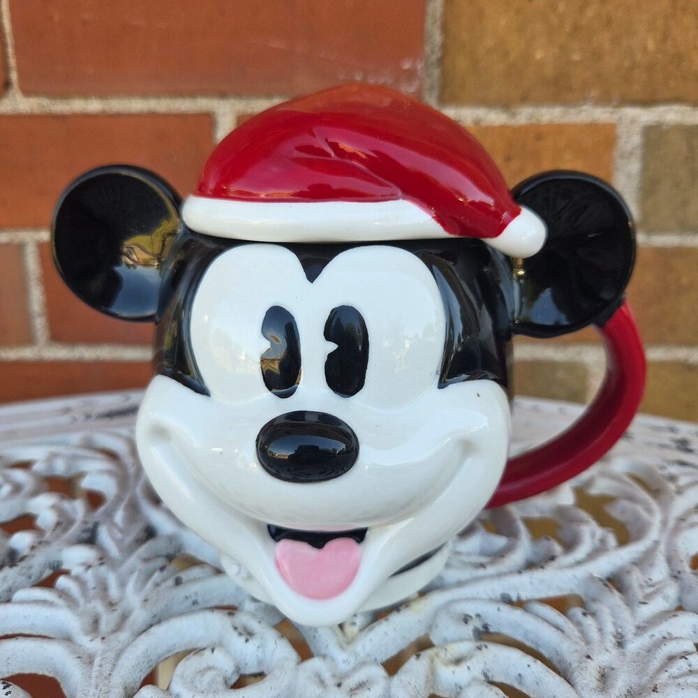 Disney Mickey Mouse Santa Hat Lidded Mug St Nicholas Square Kohl's 2022
